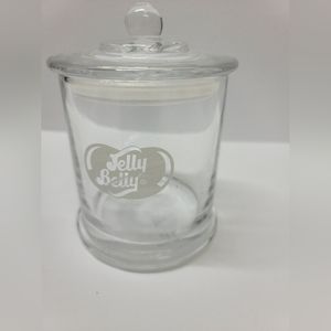 Jelly Belly Glass Apothecary Style Candy Jar Etched with Logo & Secure Lid
